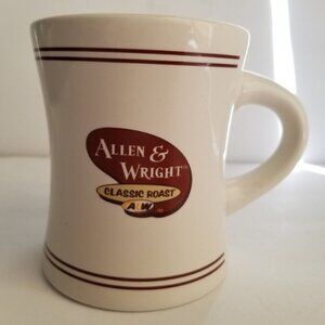A&W Coffee Mug Allen & Wright Classic Roast Bilingual Ceramic 12 Oz. 4" Tall